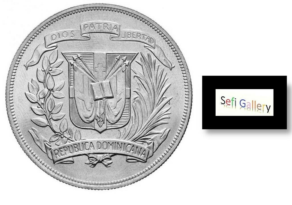 Dominican Republic 1 Peso 1974 Central American and Caribbean Games Silver Coin - Fresh Stock Dated December 2025