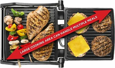 CHEFMAN - Panini Press Grill and Sandwich Maker, Non-Stick Plates, Opens 180 ... - Fresh Stock Dated December 2025