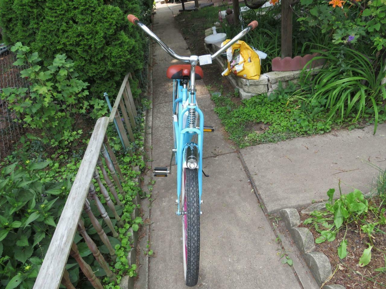 Women’s 1952 Columbia Deluxe Blue/Pink 26″ Bike Beach Cruiser Repro PICK UP ONLY - Fresh Stock Dated February 2026