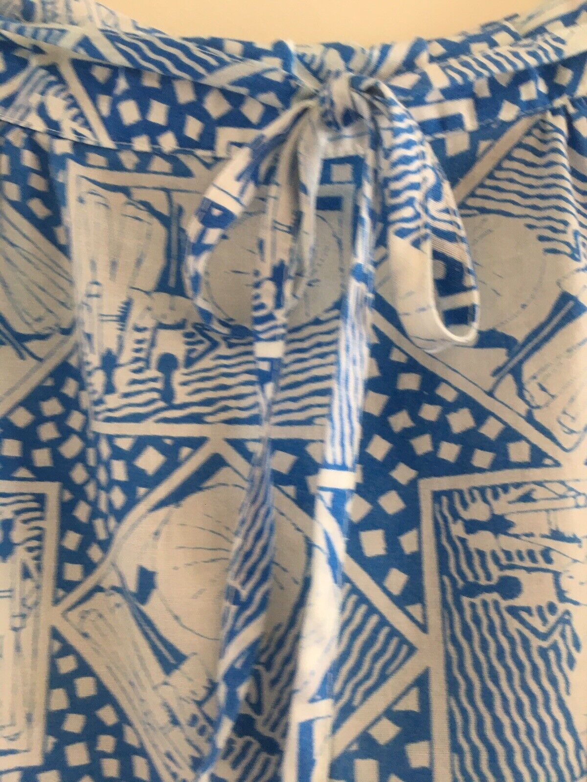 Vintage 70s Skirt Boho Hippie Beach Scene USA Nifty of California Med Blue - Fresh Stock Dated March 2026