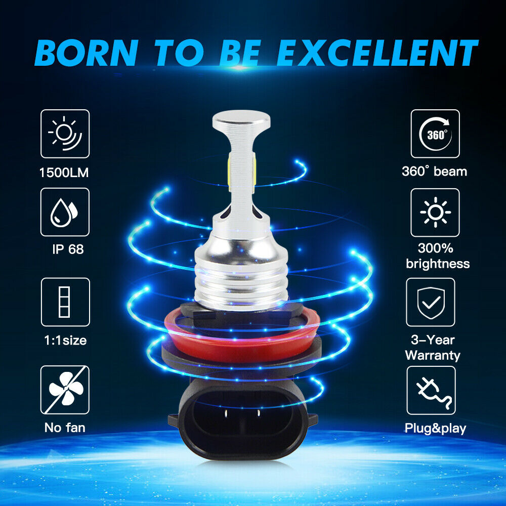 For Suzuki GSXR1000 2007-2009 2011-2016 H9 LED Headlight Bulb High Beam Lamp Kit - Fresh Stock Dated February 2026