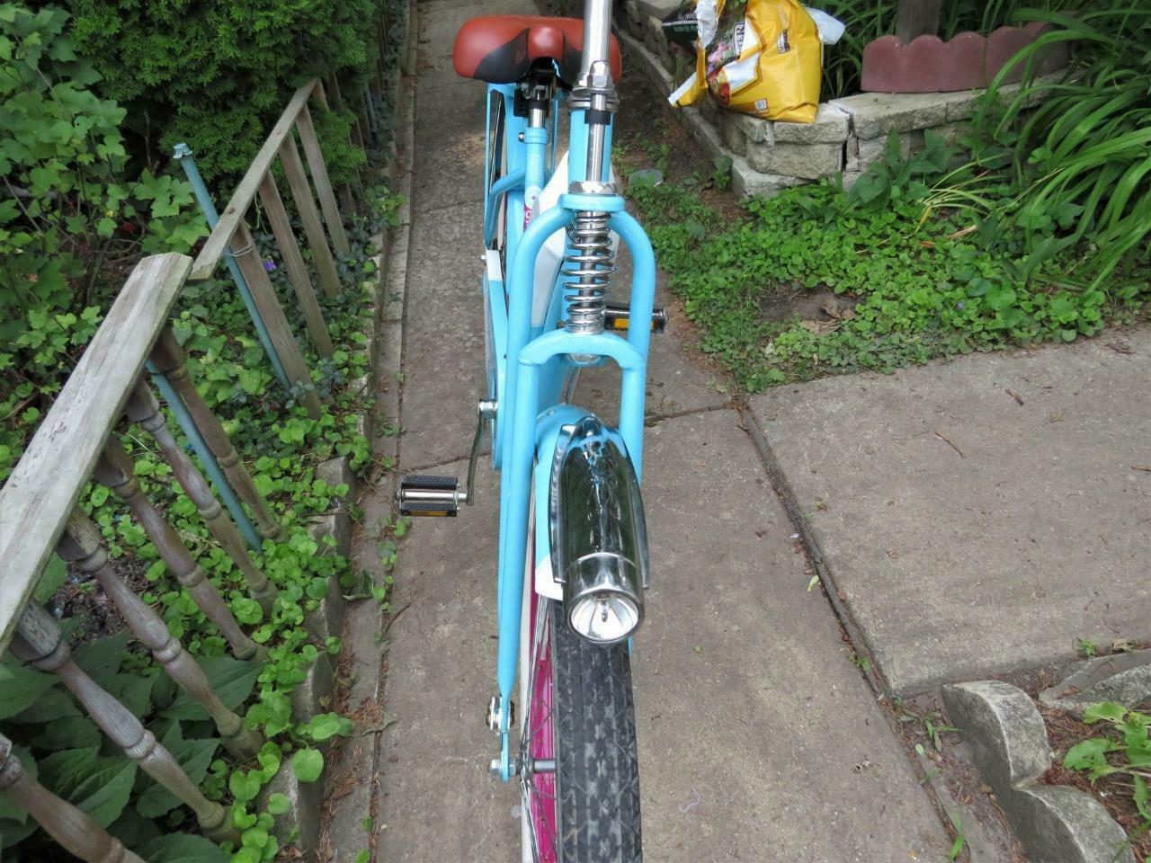 Women’s 1952 Columbia Deluxe Blue/Pink 26″ Bike Beach Cruiser Repro PICK UP ONLY - Fresh Stock Dated February 2026