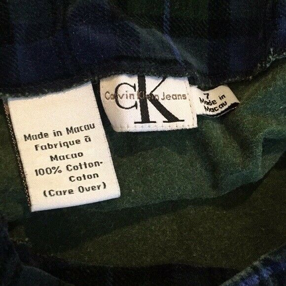 Vintage Calvin Klein plaid velvet mini skirt 7 - Fresh Stock Dated February 2026