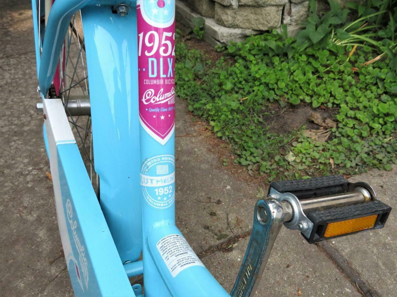 Women’s 1952 Columbia Deluxe Blue/Pink 26″ Bike Beach Cruiser Repro PICK UP ONLY - Fresh Stock Dated February 2026