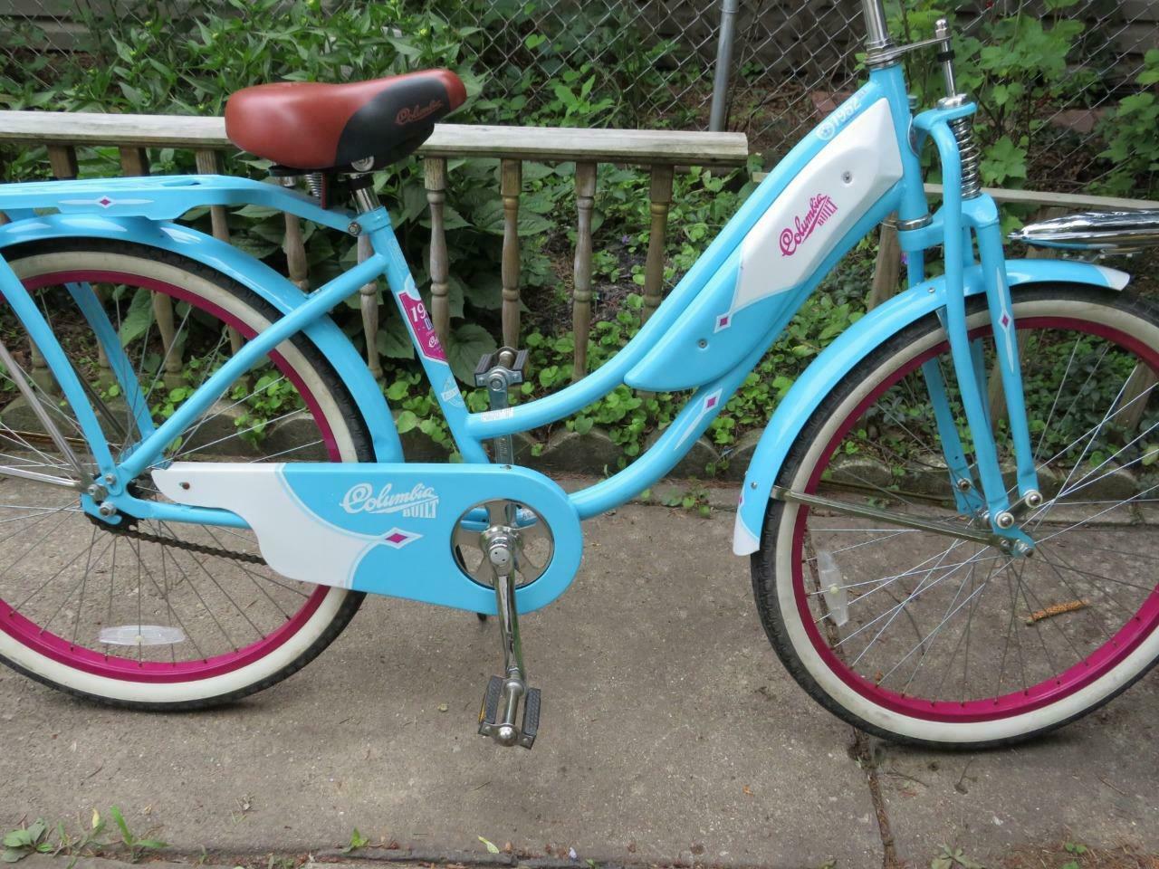 Women’s 1952 Columbia Deluxe Blue/Pink 26″ Bike Beach Cruiser Repro PICK UP ONLY - Fresh Stock Dated February 2026