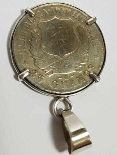 1897 Dominican Republic Un Peso Coin Pendant - Fresh Stock Dated February 2026