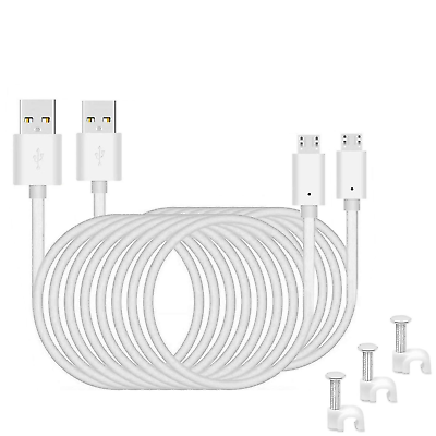 Brada 2Pack 25Ft Micro USB Power Cord,Micro USB to USB Charging Cable,Dc Power A - Fresh Stock Dated February 2026