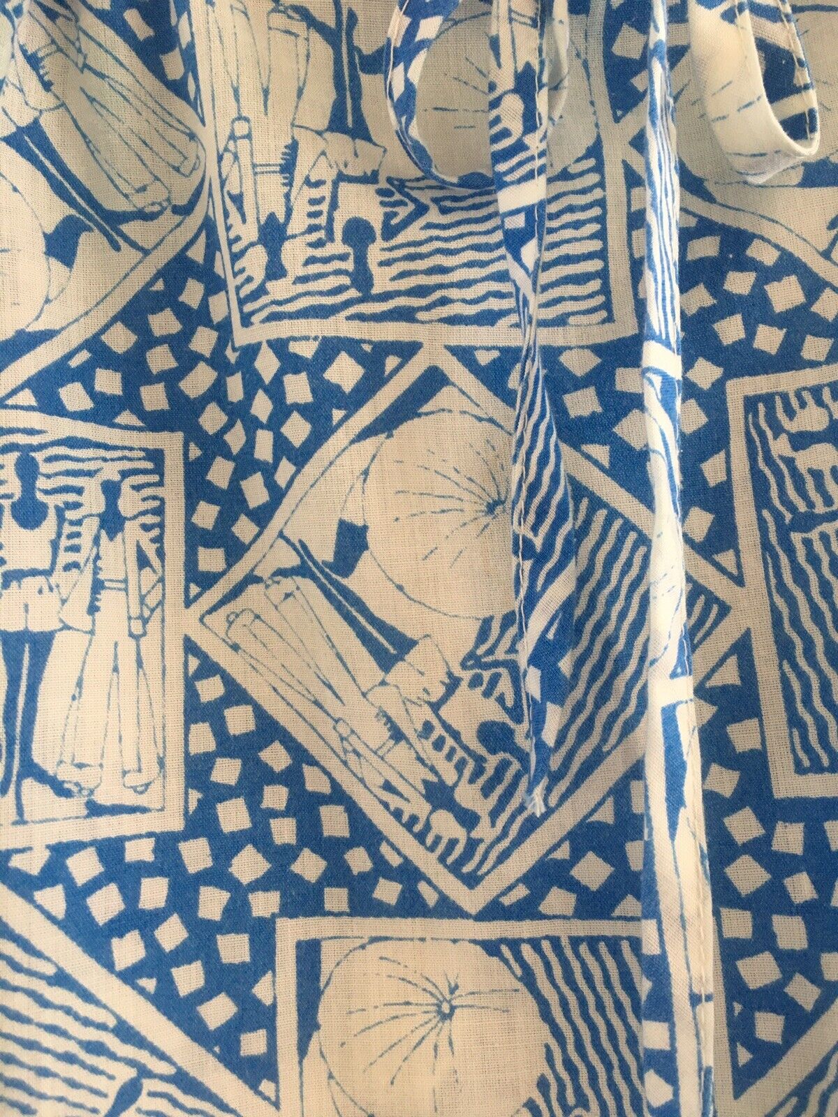 Vintage 70s Skirt Boho Hippie Beach Scene USA Nifty of California Med Blue - Fresh Stock Dated March 2026