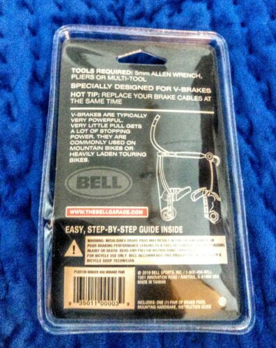 Bell Binder 450 Premium V-Brake Bike Bike Pads Longer Pads For More Contact Area - Fresh Stock Dated February 2026