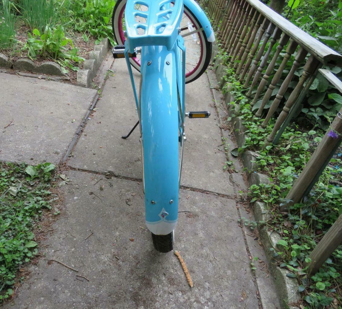 Women’s 1952 Columbia Deluxe Blue/Pink 26″ Bike Beach Cruiser Repro PICK UP ONLY - Fresh Stock Dated February 2026