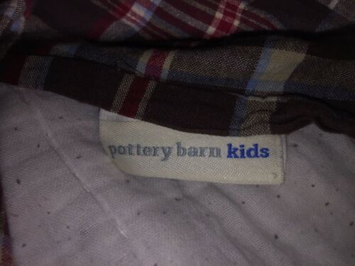 Pottery Barn Kids Patchwork Pillow Sham Standard Size Brown/Red/Beige/Blue - Fresh Stock Dated December 2025