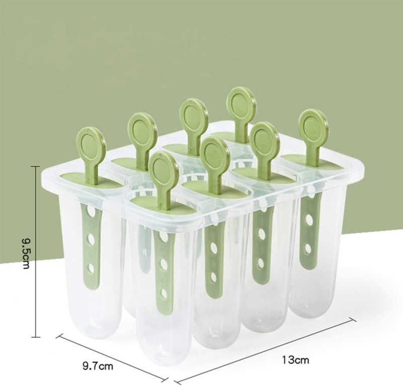 8Pcs Popsicle Molds Sets, Ice Cream Molds, Fresh Fruitsicle Frozen Molds - Fresh Stock Dated December 2025