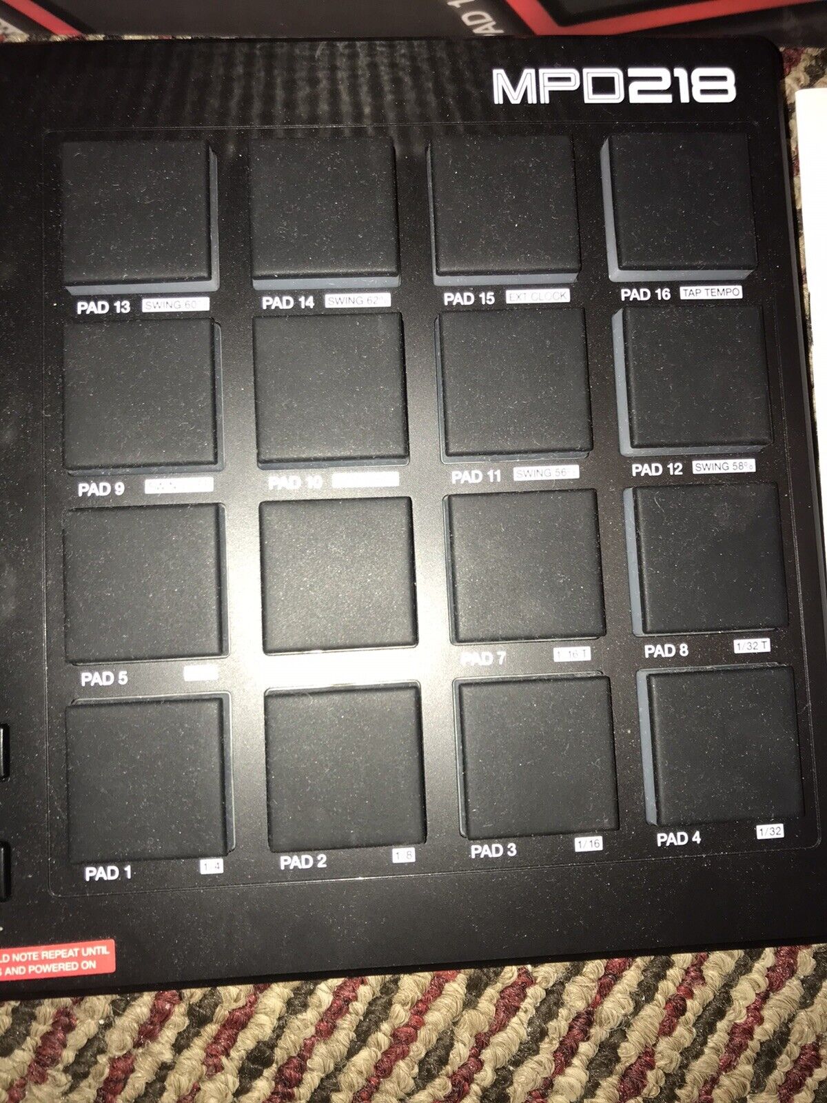Akai Professional MPD218 Midi Pad Controller - Fresh Stock Dated February 2026