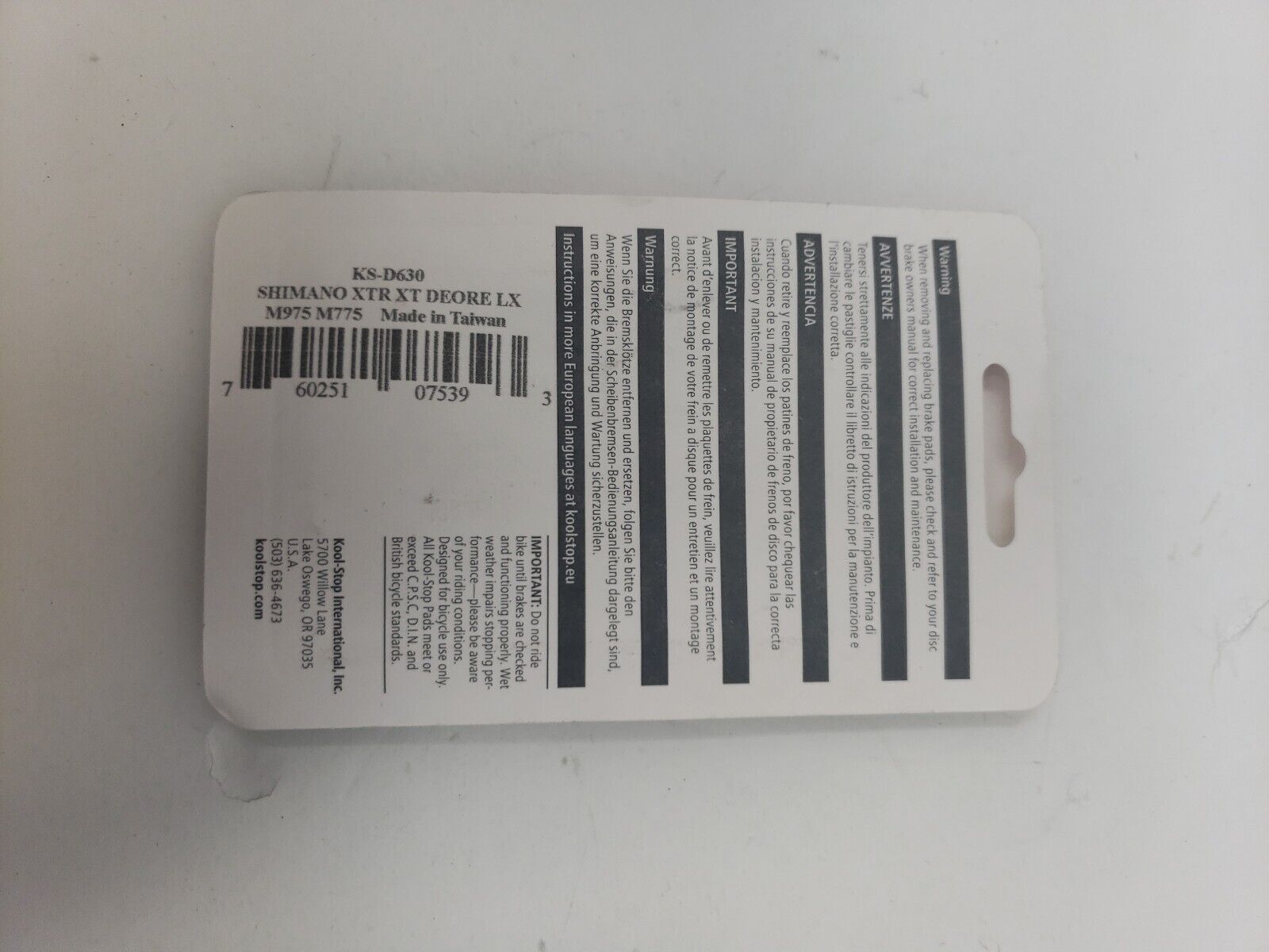 Kool-stop KS-D630 Disc Brake - Fresh Stock Dated February 2026