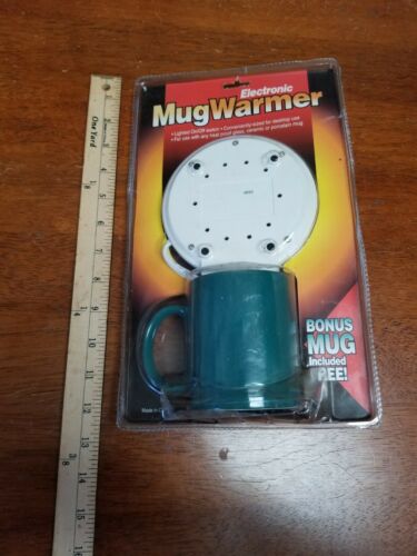 Electronic Mug Warmer Bonus Mug Included Free For Coffee and Hot Beverages Green - Fresh Stock Dated December 2025