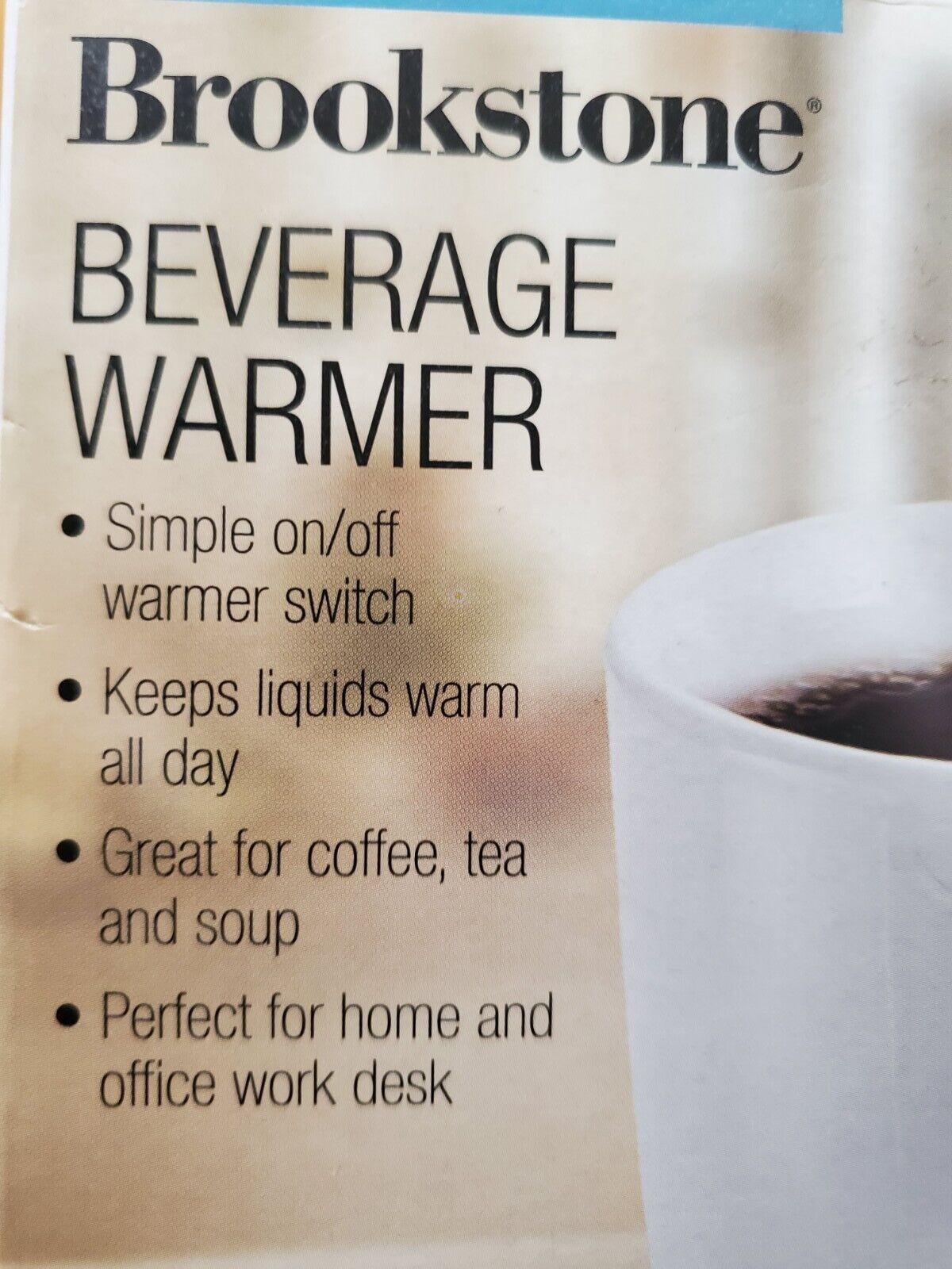 Brookstone Mug Beverage Coffee Tea Warmer - NEW - Perfect for home or desk - Fresh Stock Dated February 2026