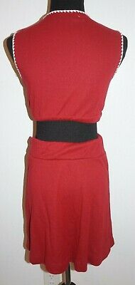 VTG 1960s Maroon White Crop Top A Line Mini Skirt Mod Outfit Sz S - Fresh Stock Dated February 2026