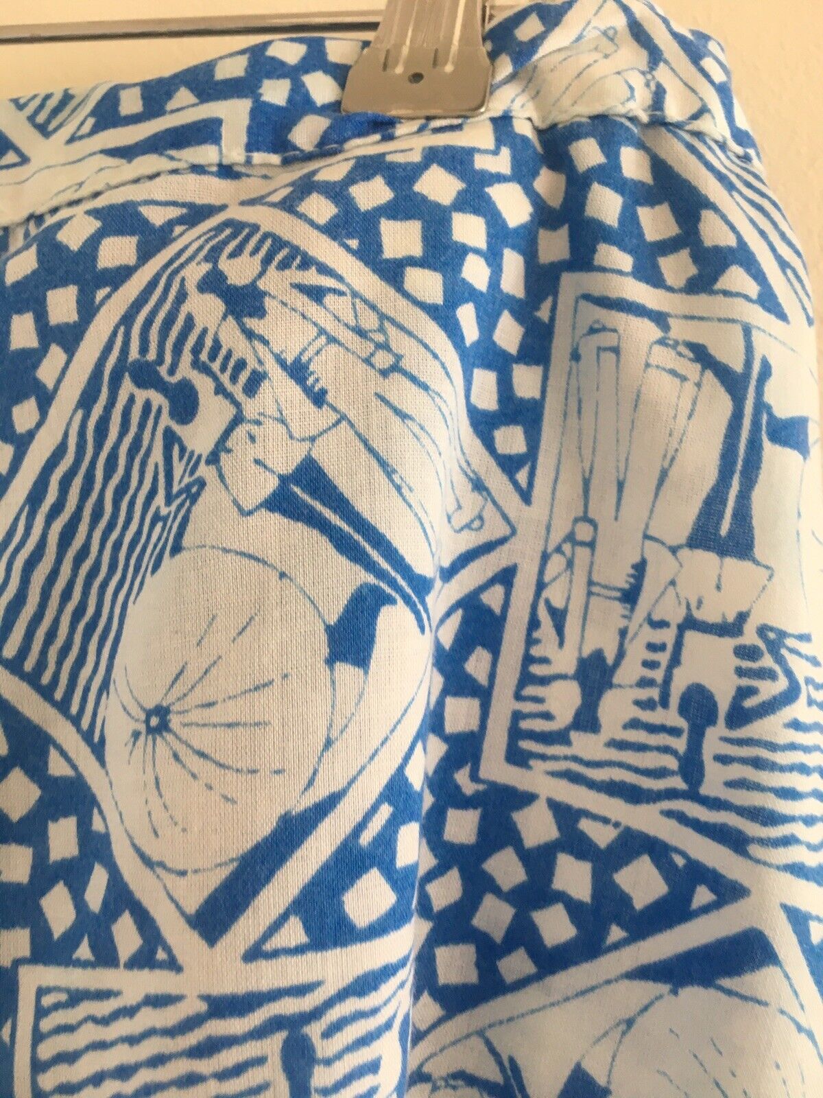 Vintage 70s Skirt Boho Hippie Beach Scene USA Nifty of California Med Blue - Fresh Stock Dated March 2026