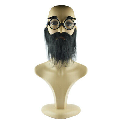 Novelty Eyebrow Glasses with Black Long Mustache Costume Performance Props - Fresh Stock Dated February 2026