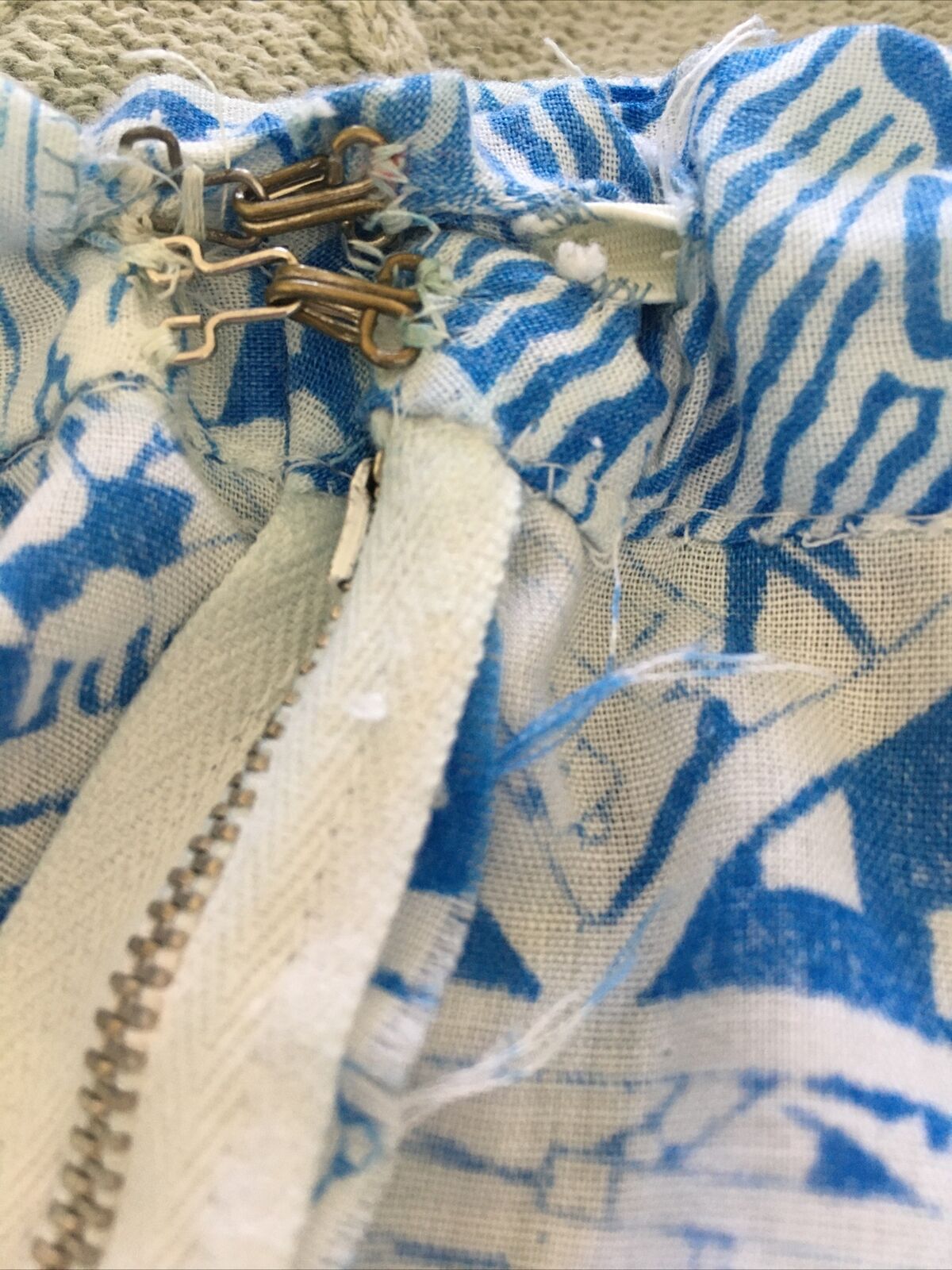 Vintage 70s Skirt Boho Hippie Beach Scene USA Nifty of California Med Blue - Fresh Stock Dated March 2026