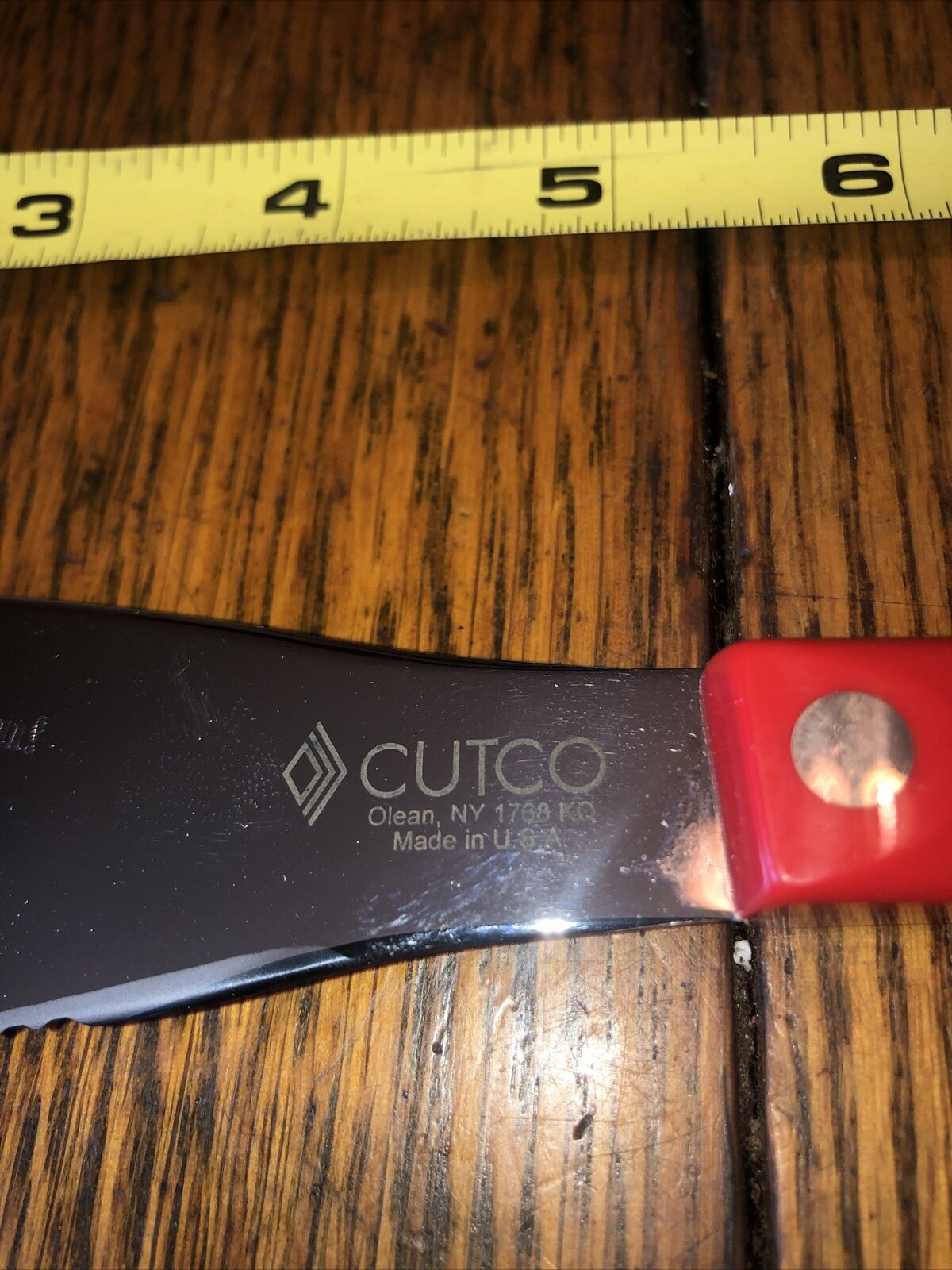CUTCO 1768 SPREADER KNIFE SPATULA RED HANDLE ENGRAVED-NEW - Fresh Stock Dated December 2025