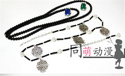 Black Butler Undertaker Cosplay Chain+Necklace+Ring Set Cosplay Accessorie Prop - Fresh Stock Dated February 2026