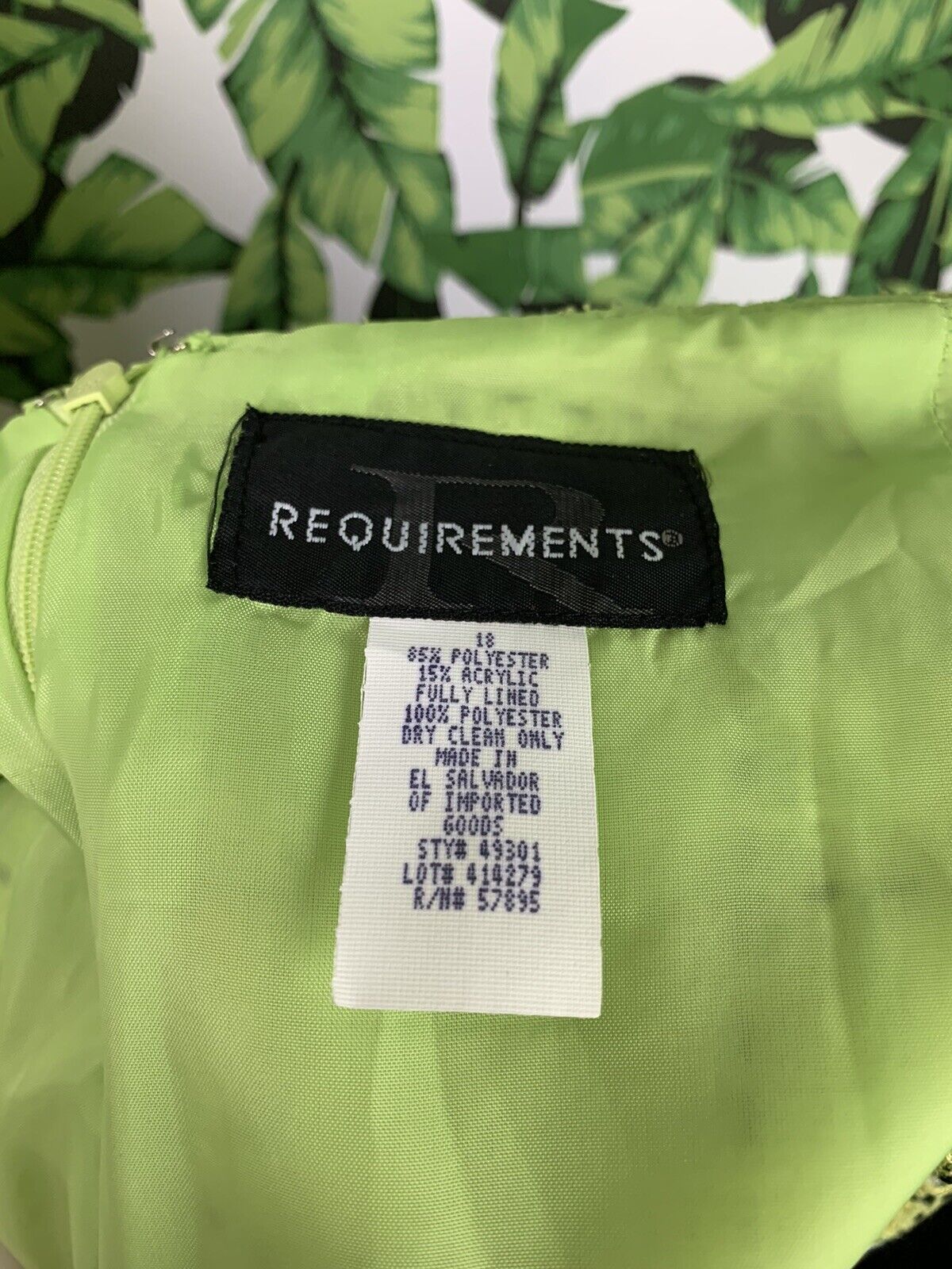 Vintage 90s Y2K Requirements Skirt Women's Sz 18 Green Plaid Tweed Flower Charm - Fresh Stock Dated March 2026