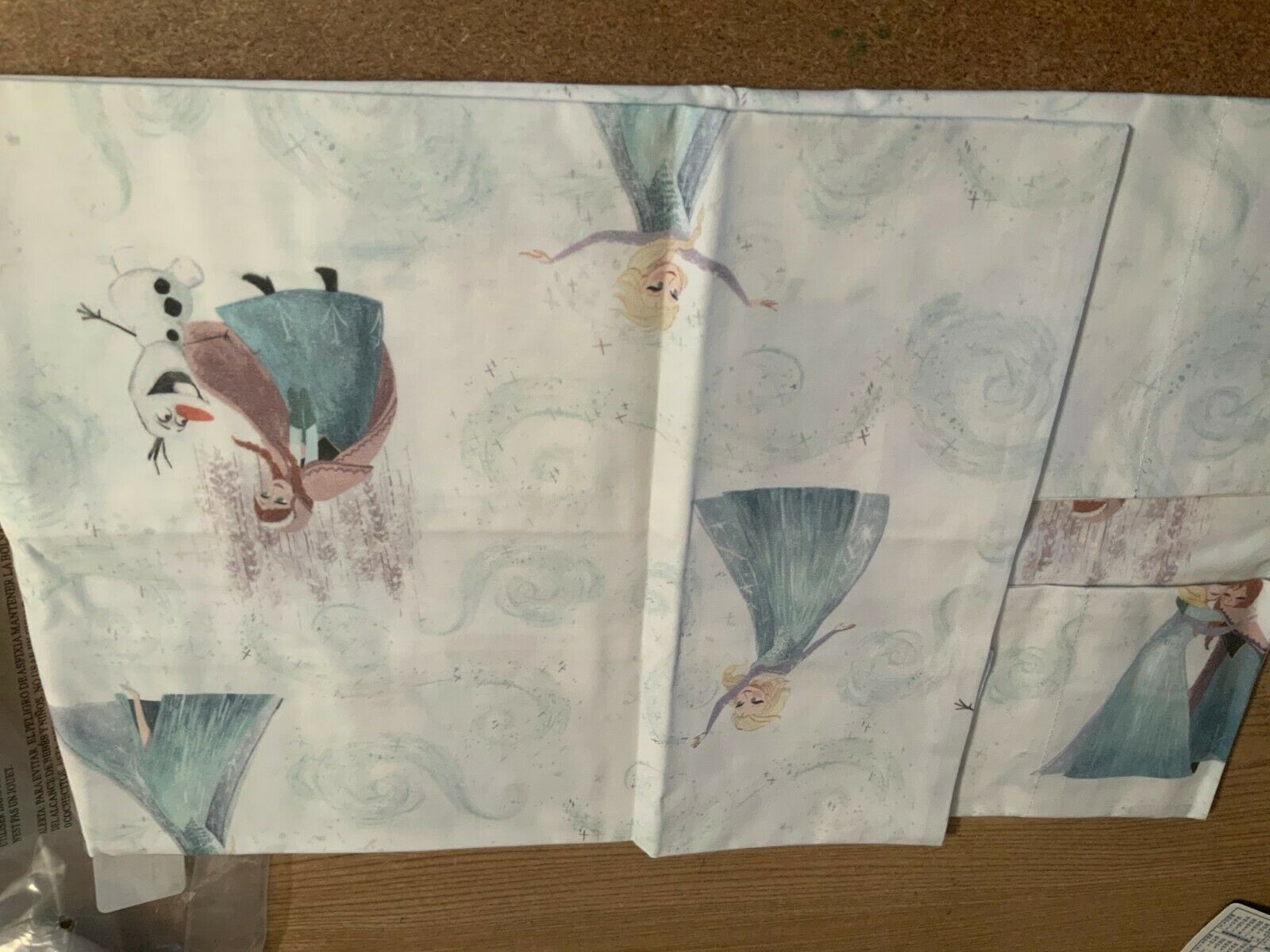 Pottery Barn Disney Organic Frozen One Standard Pillowcase Light Blue 100%Cotton - Fresh Stock Dated December 2025