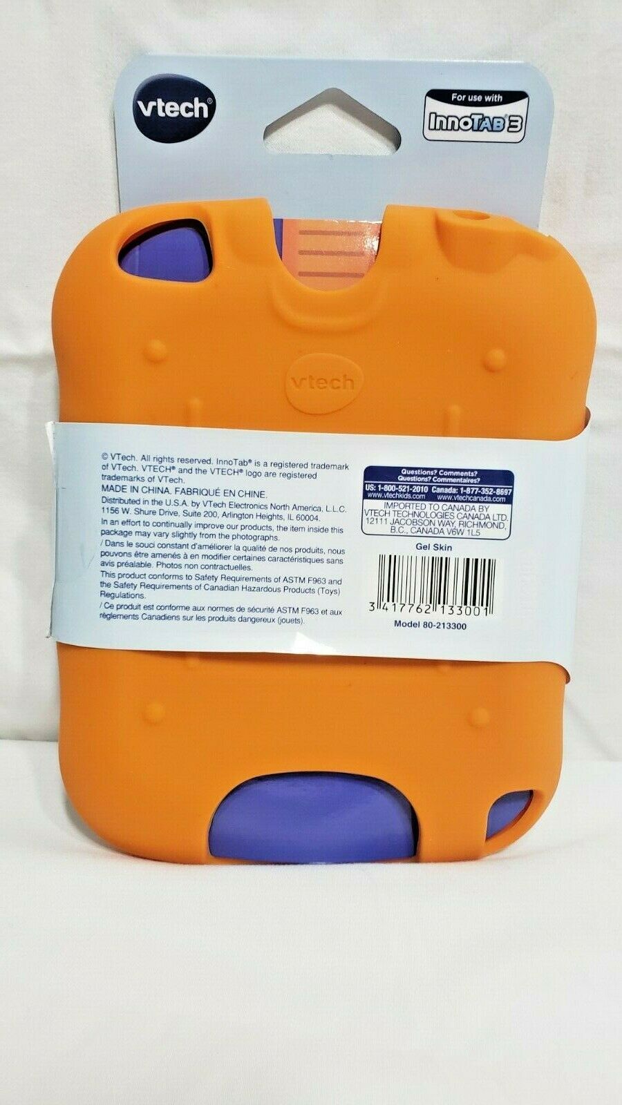 INNOTAB 3 NEW ORANGE GEL SKIN by Vtech Holder Case Protector Kid-proof Games - Fresh Stock Dated February 2026