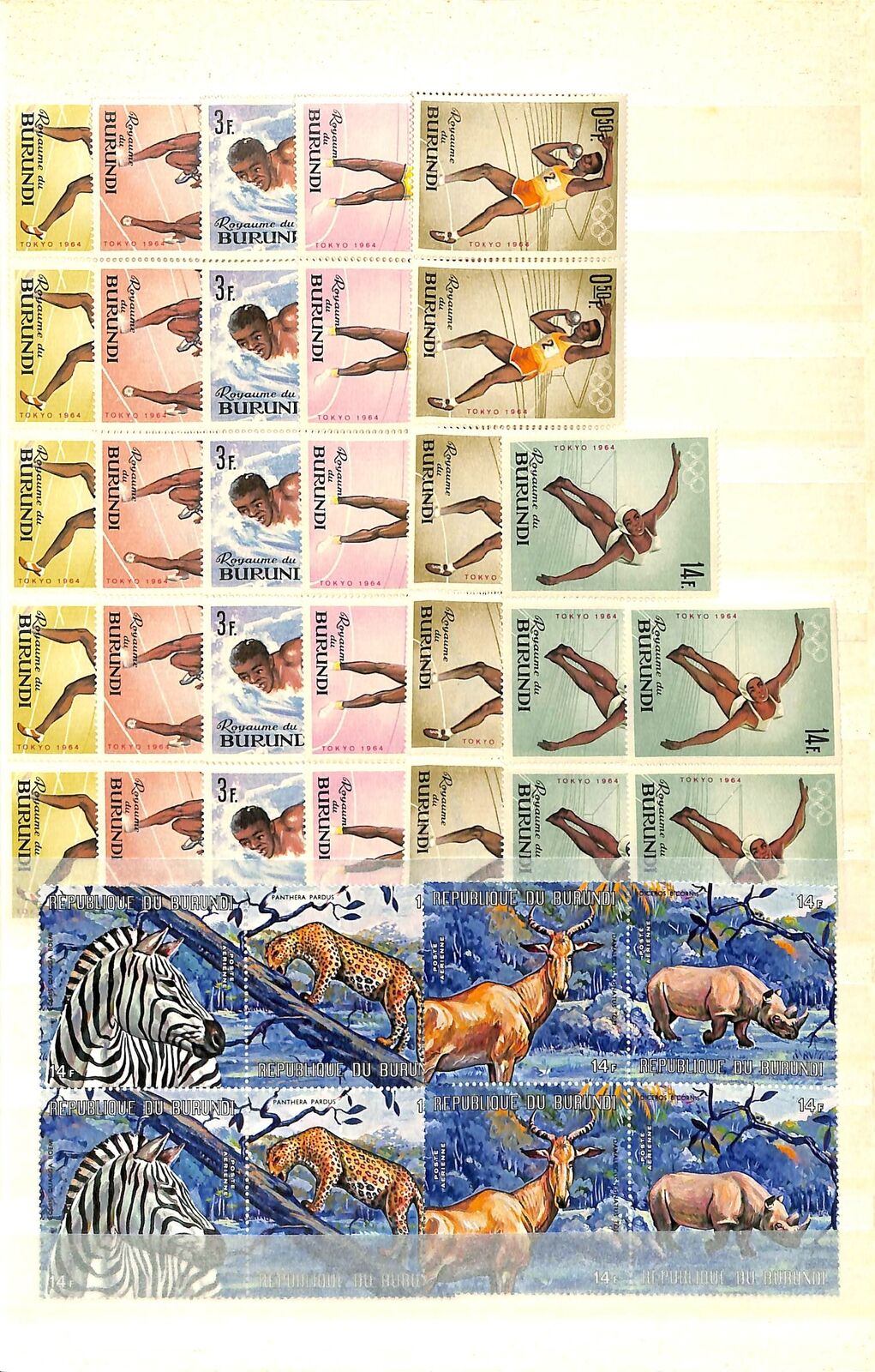 [OP1168] Burundi lot of stamps on 10 pages - Fresh Stock Dated December 2025