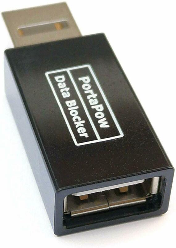 Portapow 3Rd Gen Usb Data Blocker (Black 5 Pack) - Protect Against Juice Jacking - Fresh Stock Dated February 2026