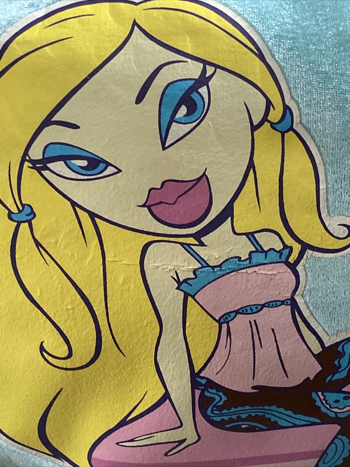 BRATZ CLOE BLUE HUSBAND PILLOW BEDDING VINTAGE SLIGHT CRACKING NO STAINS - Fresh Stock Dated February 2026