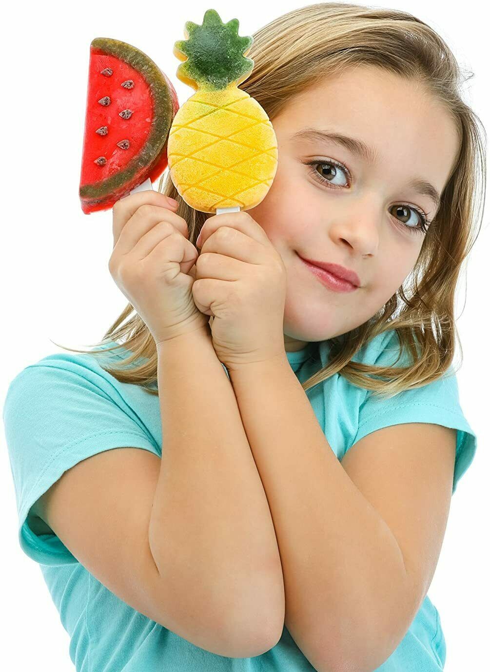 Lekue Tropical Fruit Ice Cream Pop Molds (4 Units), Multi - Fresh Stock Dated March 2026