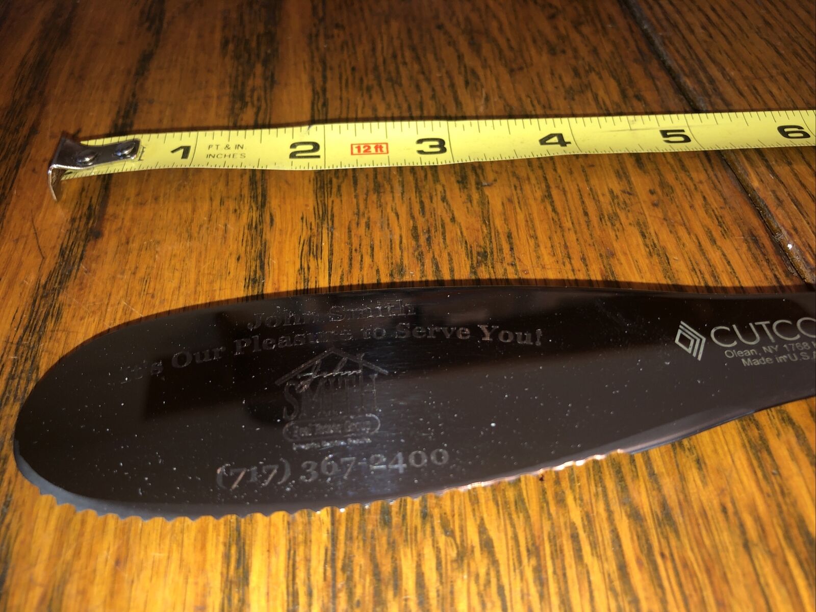 CUTCO 1768 SPREADER KNIFE SPATULA RED HANDLE ENGRAVED-NEW - Fresh Stock Dated December 2025