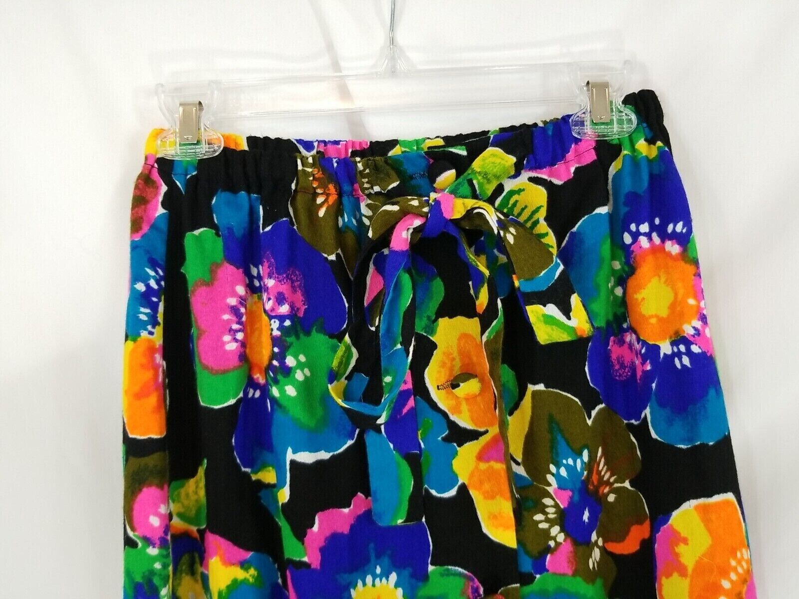 VTG Handmade Groovy Psychedelic Multicolor Floral Day-Glo Skirt S/M - Fresh Stock Dated March 2026