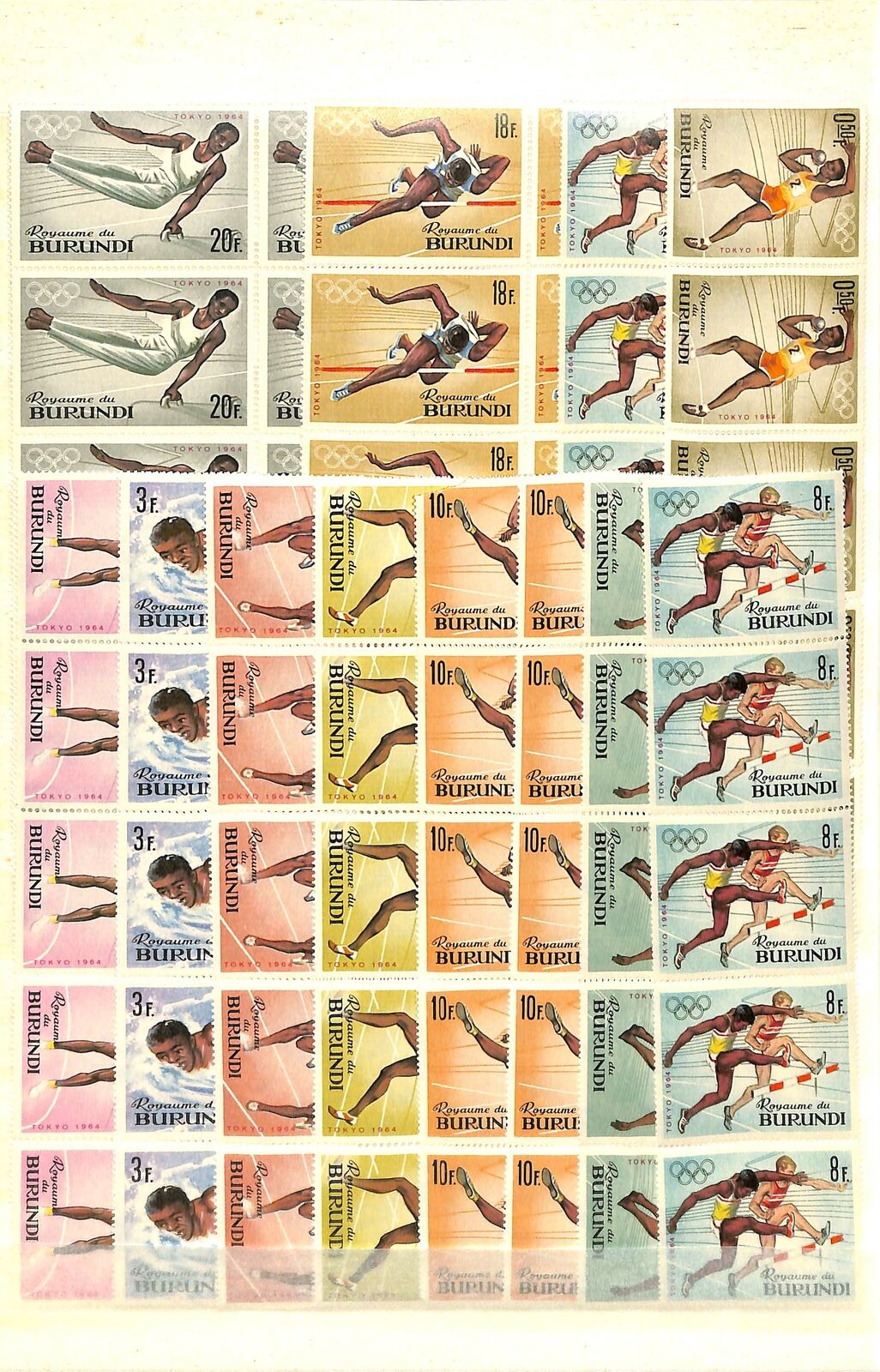 [OP1168] Burundi lot of stamps on 10 pages - Fresh Stock Dated December 2025