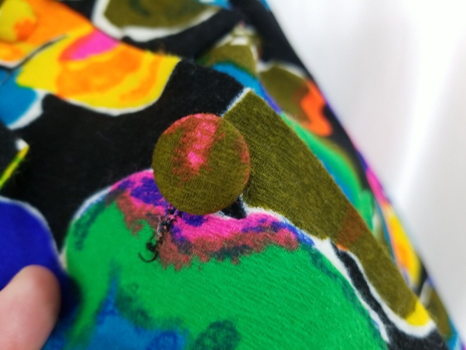 VTG Handmade Groovy Psychedelic Multicolor Floral Day-Glo Skirt S/M - Fresh Stock Dated March 2026