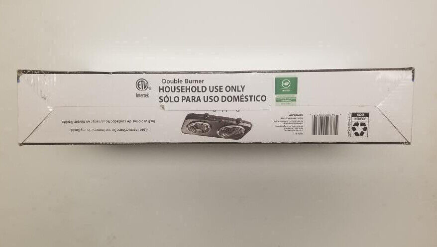 Mainstays Black Double Burner Lightweight Convenient & Portable 1800w - Fresh Stock Dated February 2026