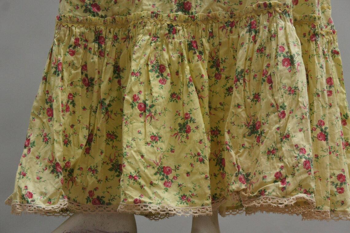 Vintage 30s Floral Print Prairie Maxi Skirt - Fresh Stock Dated March 2026