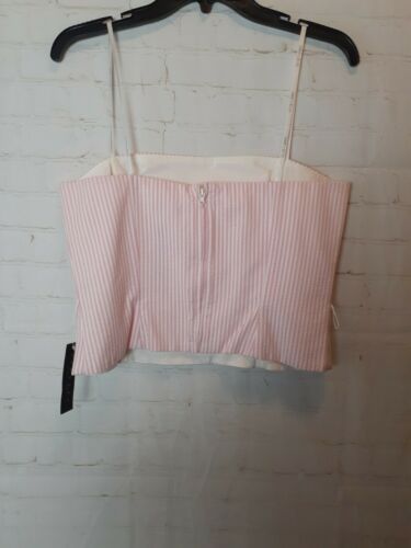 Vintage 90s NOS Pink White Striped Skirt Tube Top Set Size 10 Clueless - Fresh Stock Dated December 2025