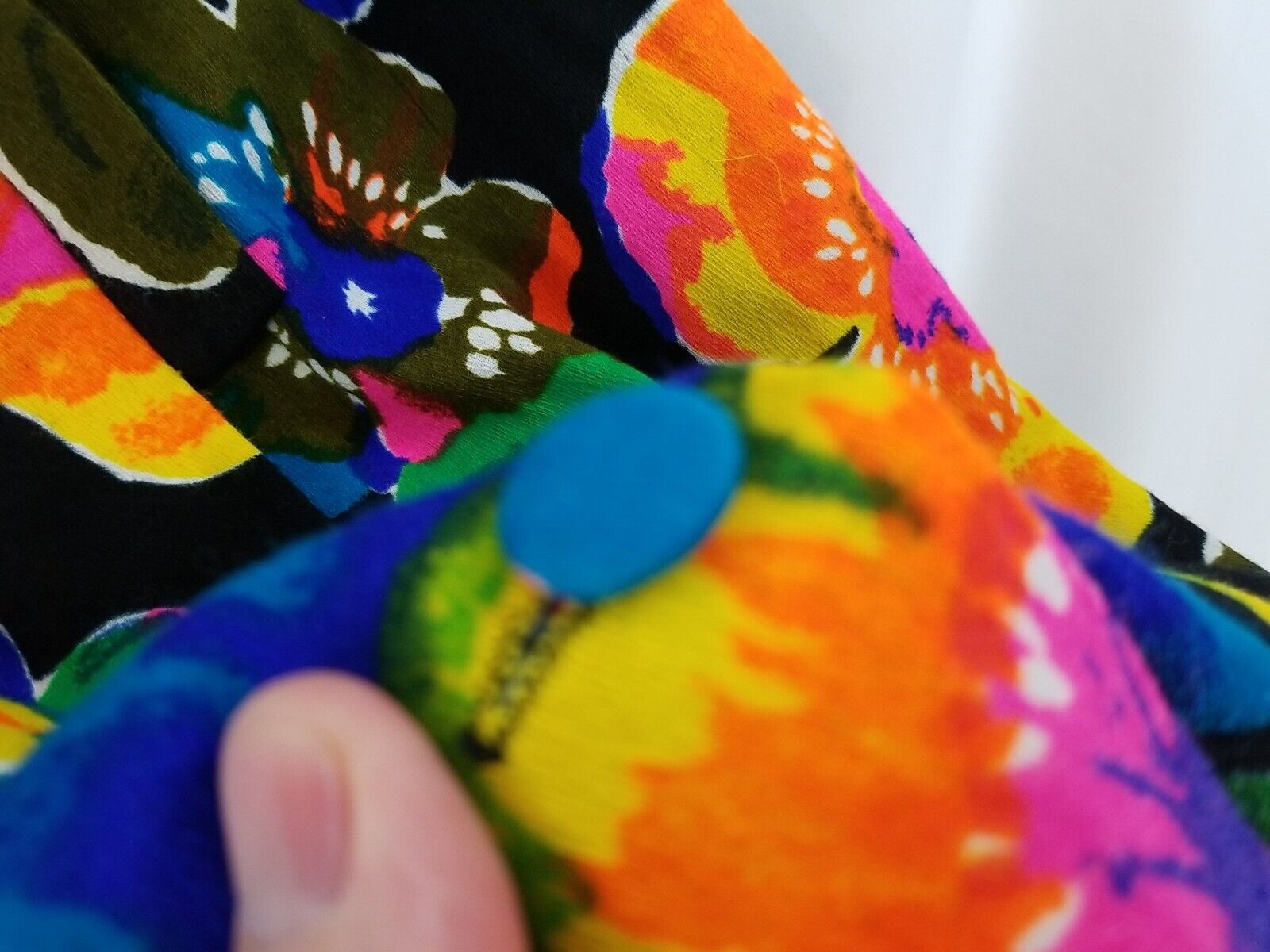 VTG Handmade Groovy Psychedelic Multicolor Floral Day-Glo Skirt S/M - Fresh Stock Dated March 2026