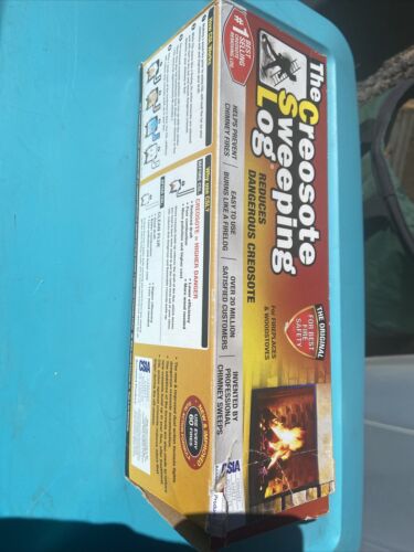 Creosote Sweeping Log Clean Chimney Fireplace Woodstove Fire Log NEW - Fresh Stock Dated December 2025