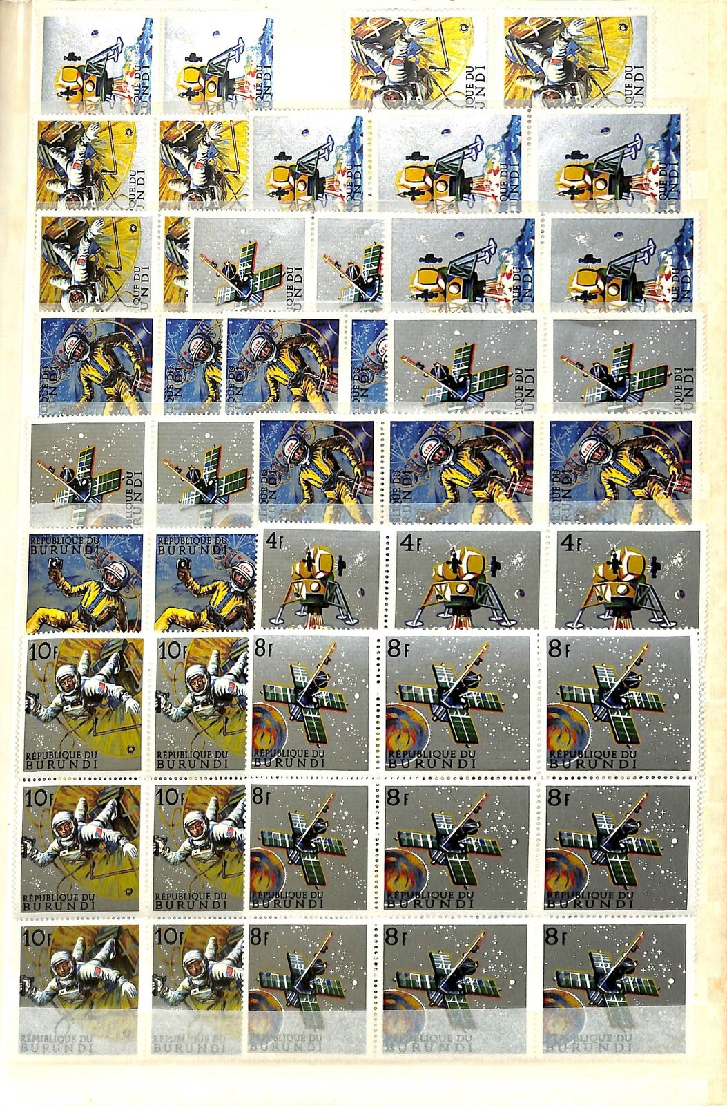 [OP1168] Burundi lot of stamps on 10 pages - Fresh Stock Dated December 2025