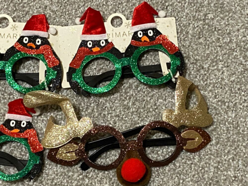 Christmas Eye Glasses Frames Glittered Penguin Deer Glasses Buy 2 Get 2 FREE!! - Fresh Stock Dated February 2026