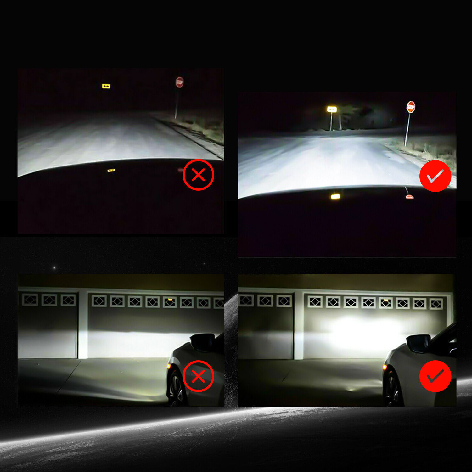 NEW H11 2x LED Headlight Bulbs For Suzuki GSXR1000 GSXR750 GSXR600 Low Beam Kit - Fresh Stock Dated February 2026