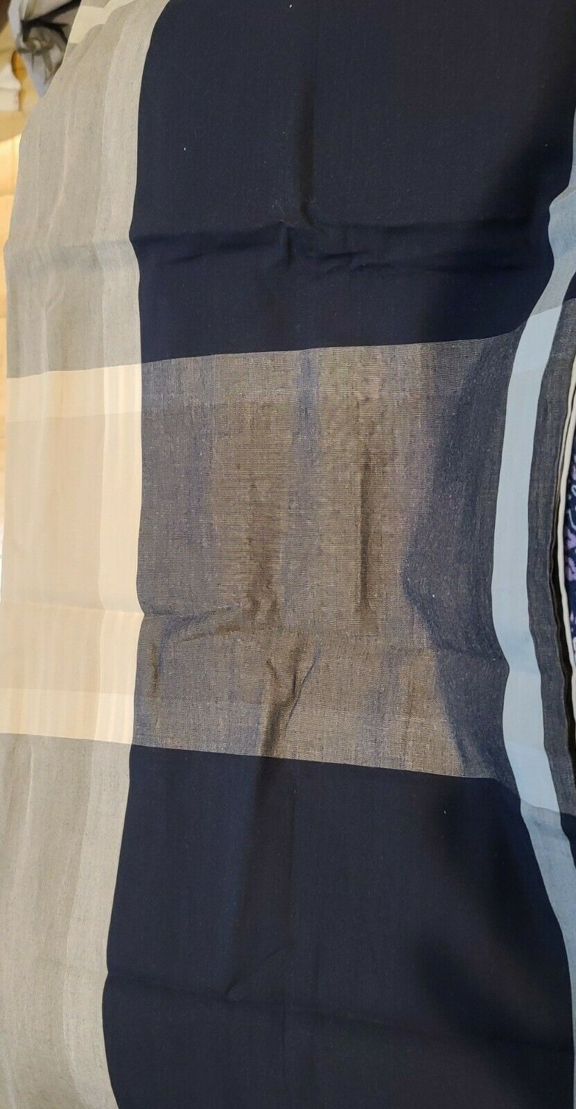 1 Pottery Barn Teen Preston Plaid Reversible Sham Euro Navy - Fresh Stock Dated January 2026