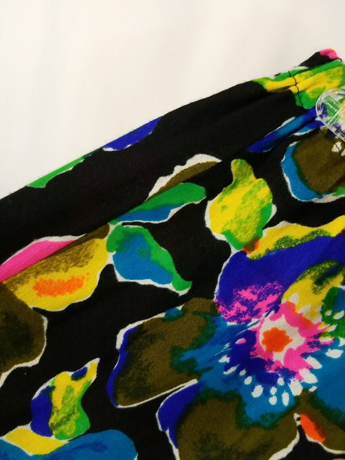 VTG Handmade Groovy Psychedelic Multicolor Floral Day-Glo Skirt S/M - Fresh Stock Dated March 2026