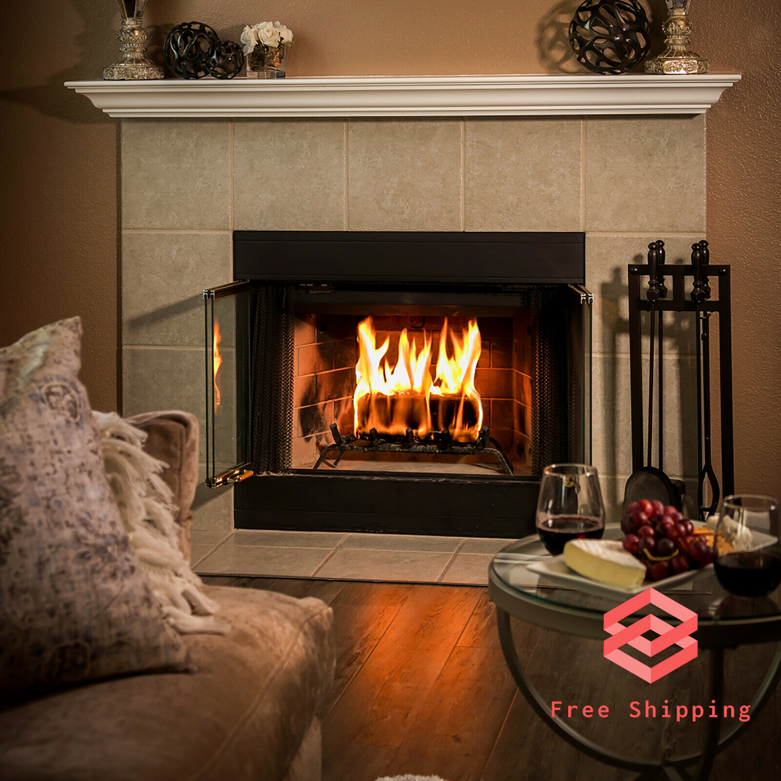 Ultra Premium Firelogs Fireplace Logs 3 Hour Burn Quick Light 4.5lb 6-Pack Case - Fresh Stock Dated December 2025