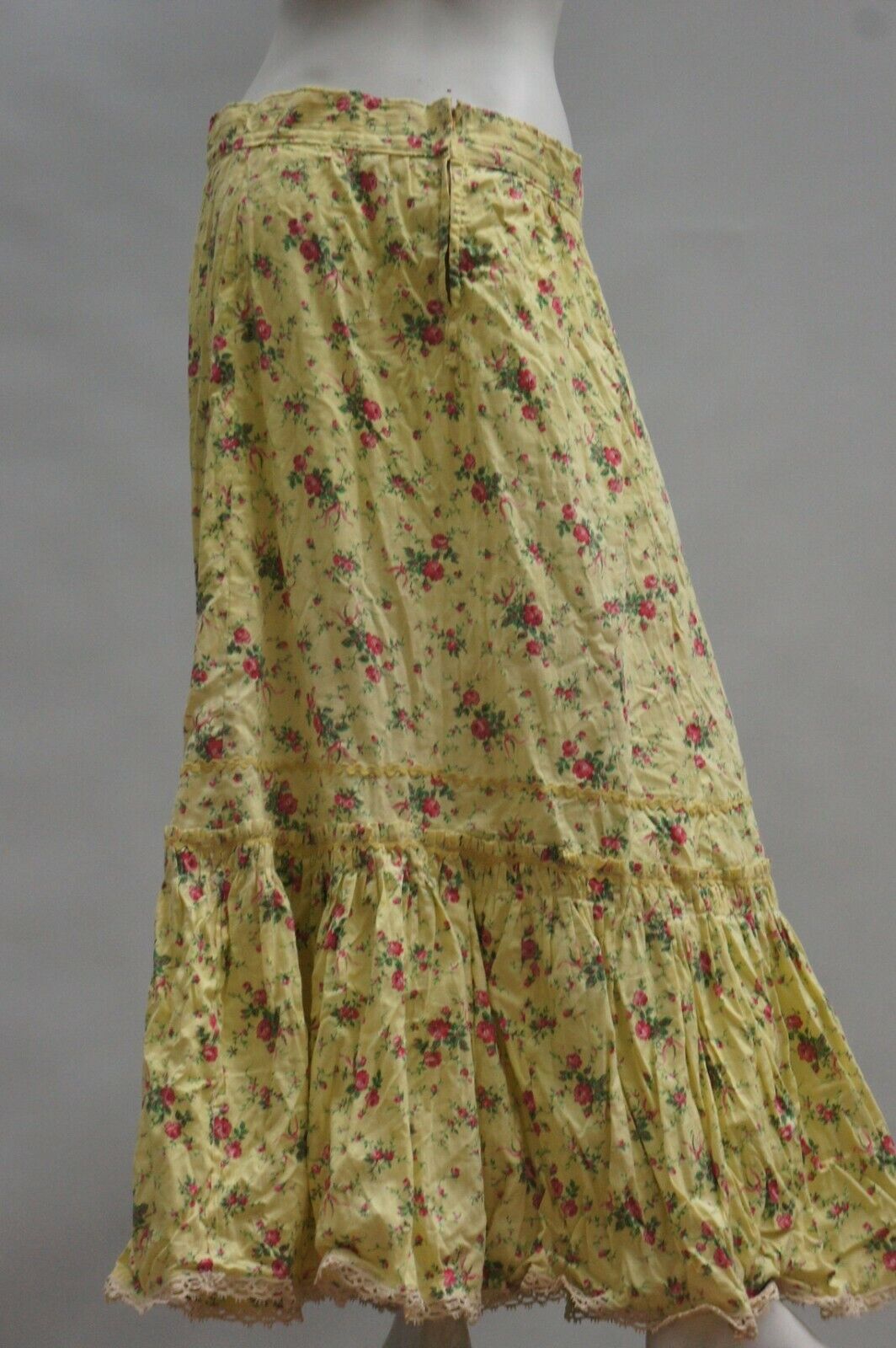 Vintage 30s Floral Print Prairie Maxi Skirt - Fresh Stock Dated March 2026