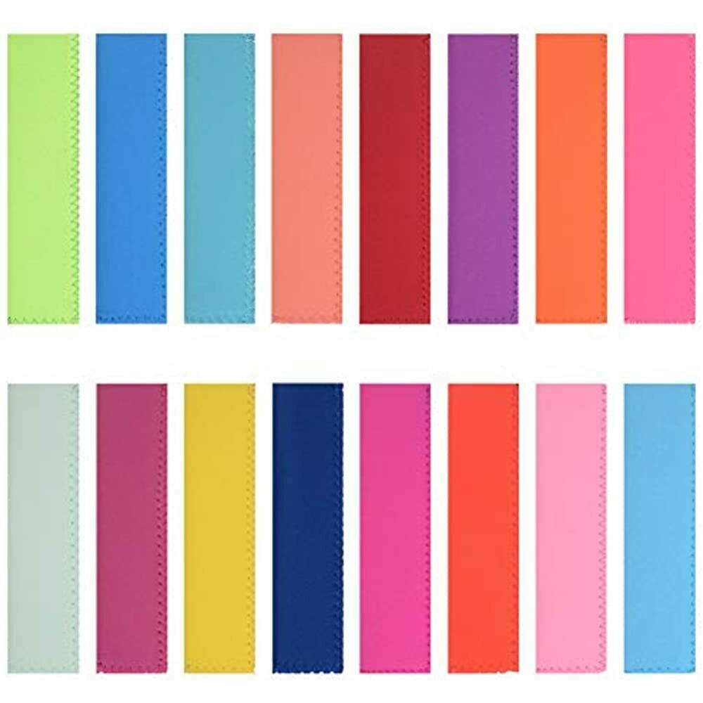 16 Pieces Popsicle Holders Bags, Ice Neoprene Insulator Sleeves Freezer Sleeves, - Fresh Stock Dated February 2026